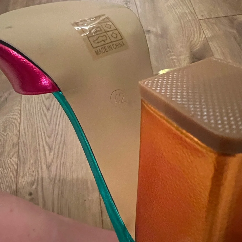 SHEIN Pink and Multi-Color Women's Heels - Picture 7 of 7